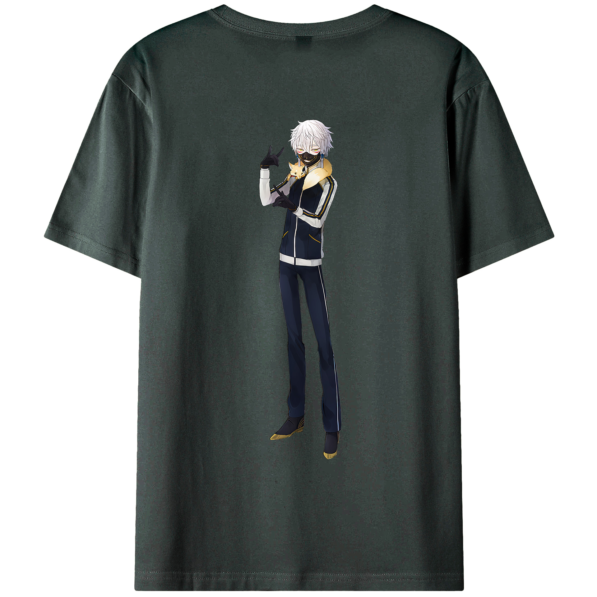 （画像用） 刀剣乱舞 Touken Ranbu 綿100％ メンズ半袖Tシャツ（バックプリント） 通気性